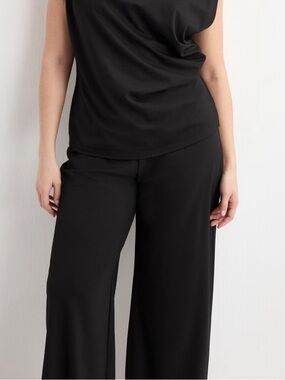 Mango Wide Leg Black Pants